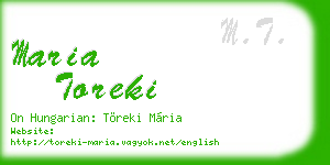 maria toreki business card